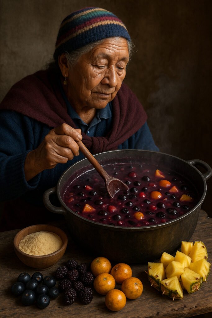 colada morada por el día de los difuntos